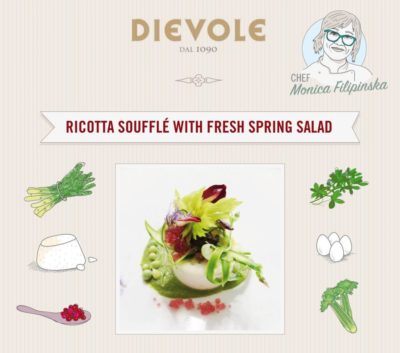 Recipe of the month: Ricotta soufflé with fresh spring salad