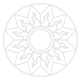 Decorative sun from