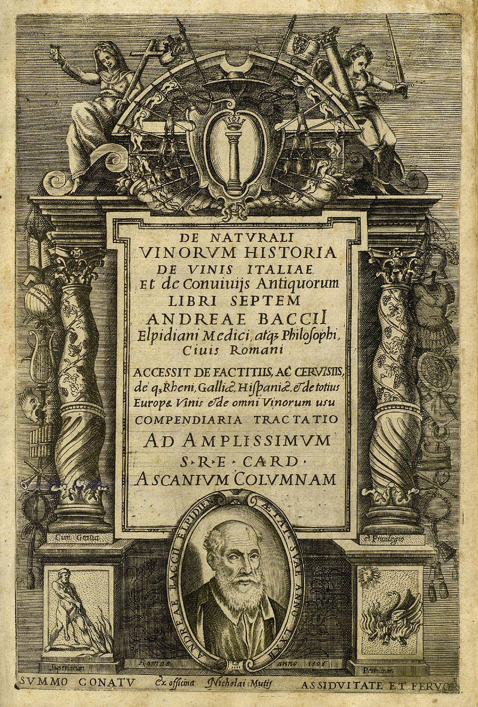 Andrea Bacci’s De naturali vinorum historia et de vinis Italiae