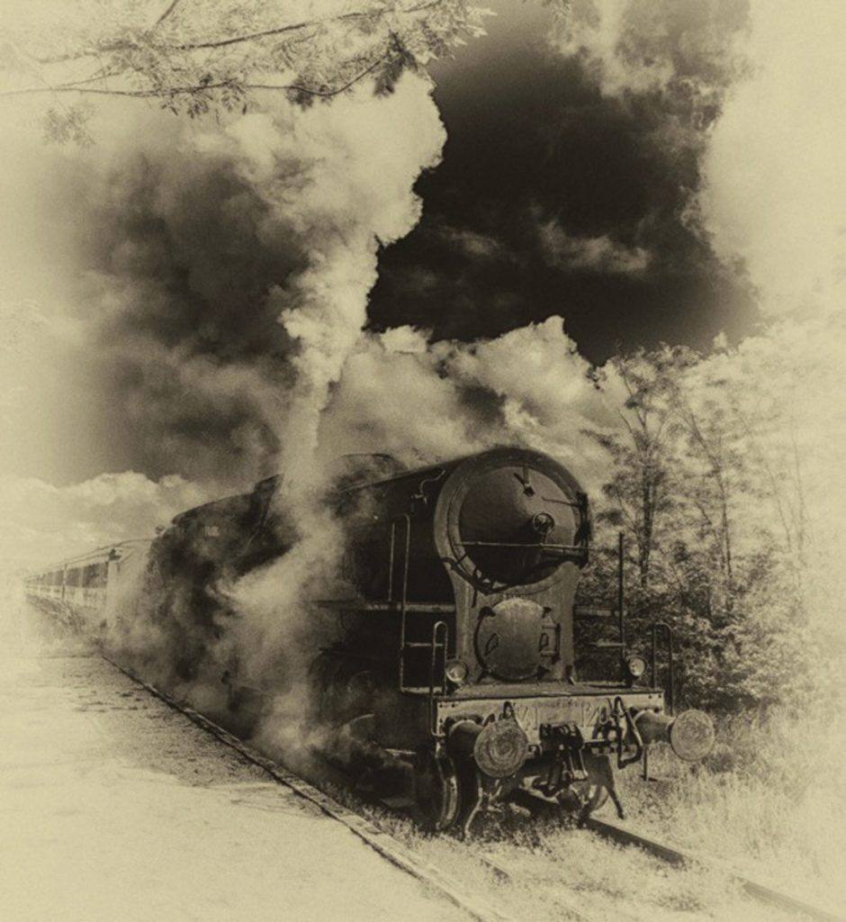Vintage style train photo by Alessio