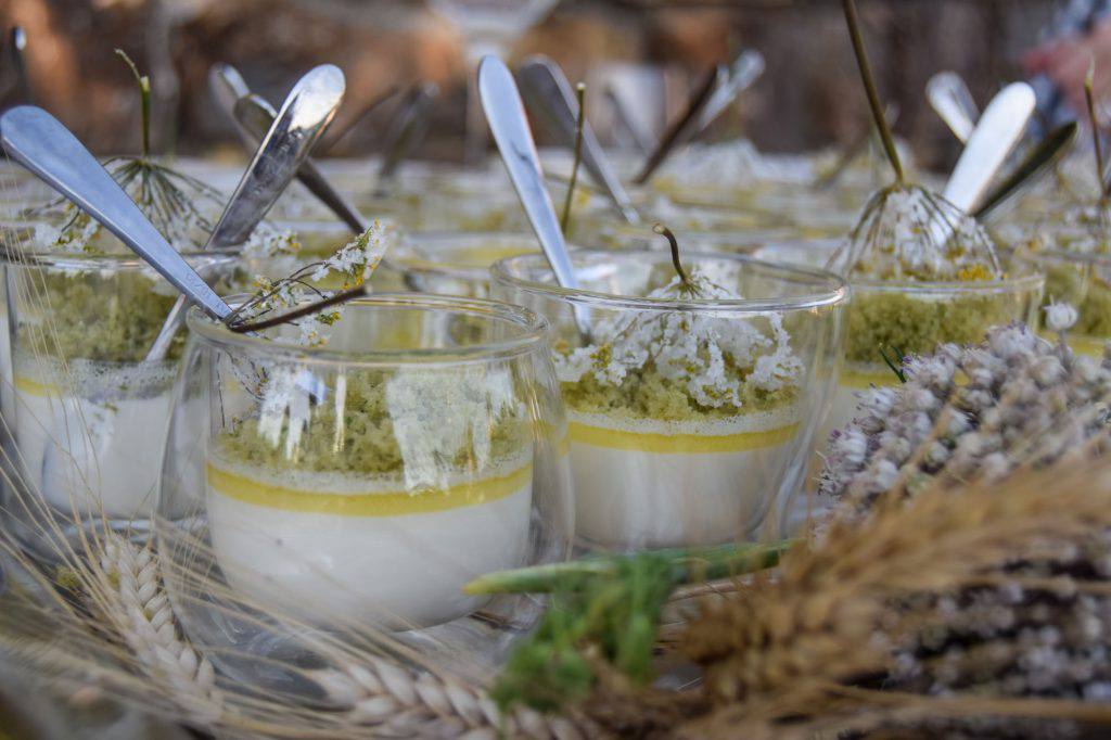 Our signature panna cotta with coratina extra virgin olive oil!