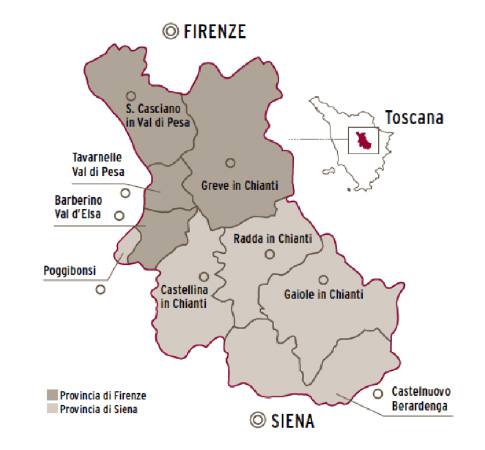 The Chianti Classico territory - we're in Castelnuovo Berardenga!