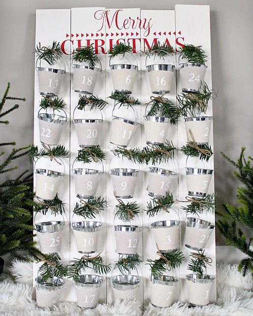 Idea for a wine advent calendar: Bucket advent calendar Idea for a wine advent calendar: Bucket advent calendar