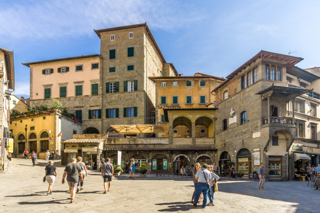 At the Place of Republica in Cortona. Cortona is a town in the province of Arezzo - Tuscany and books At the Place of Republica in Cortona. Cortona is a town in the province of Arezzo - Tuscany and books